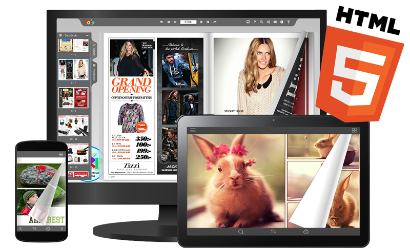 Flip Service responsive flip-albums